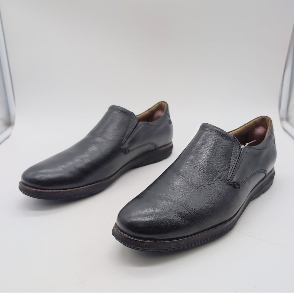 De Larentis American Classic Sz 8.5 Men's Black Leather Slip-On Shoes